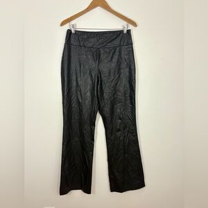 Aeropostale Black Faux Leather Flare Pants